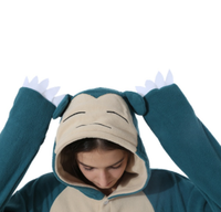 Pyjama une pièce en molleton à motif animalier - Tenue d'intérieur mignonne pour couple adulte pour Halloween
