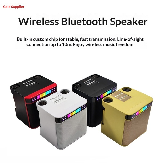 Karaoke Speaker with Mic and bluetooth 10w Wireless Portable Mini bluetooth Speaker with Led Light