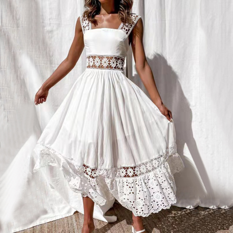 White Party Dresses for Plus Size Women Elegant Sexy