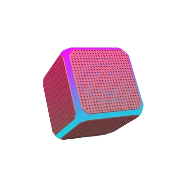 Macaron Color Cube Speaker BT5.3 IPX4 Waterproof FM Radio TF Card RGB LED Ambient Light Mini Portable Strap Long Playtime
