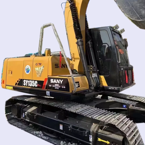 เครื่องจักรก่อสร้างรถขุดมือสองเครื่องขุดไฮดรอลิก CE ของแท้ Sy135C จากจีน - Product Image 1