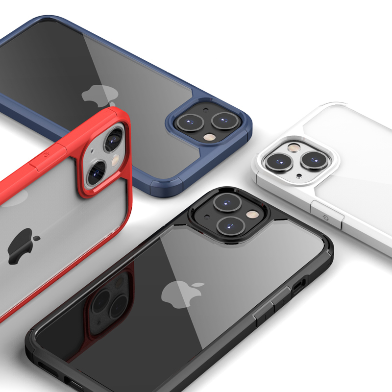 Rugged Matte TPU Protection Transparent PC Shockproof Phone Case for iPhone 13 /iPhone 13 Pro 2021