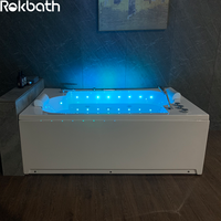 Rokbath WB-5039 baignoire de massage pour deux personnes spa de massage à remous avec jets à bulles d'air avec musique bluetooth