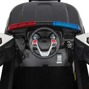Batterie Spielzeug neue Polizei elektrische Kinder 12V elektrische Polizei Fahrt auf Auto schwarz Kinder Auto