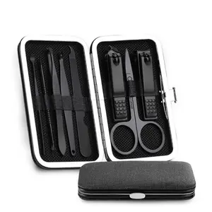 Coupe-ongles professionnel 8 pièces mini manucure pédicure ensemble d'outils avec étui pour cadeau et voyage