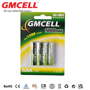 Cartouche de 4 piles rechargeables NiMH AAA 1,2 V 1000 mAh, durée de vie supérieure à 1200 cycles, pour jouets et bateaux - Product Image 1