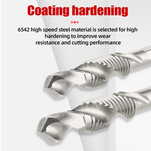 Tốt Nhất Chất Lượng Cao HSS 6542 Metric 1/4 Hex Shank Kết Hợp Khoan Và Tap Bit Set 6Pcs Tap Và Chết Kết Hợp Bit Set - Product Image 2