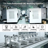Support de fixation de tige de guidage à bras unique, pince de poteau cantilever usinée CNC sur mesure pour montage d'axe linéaire