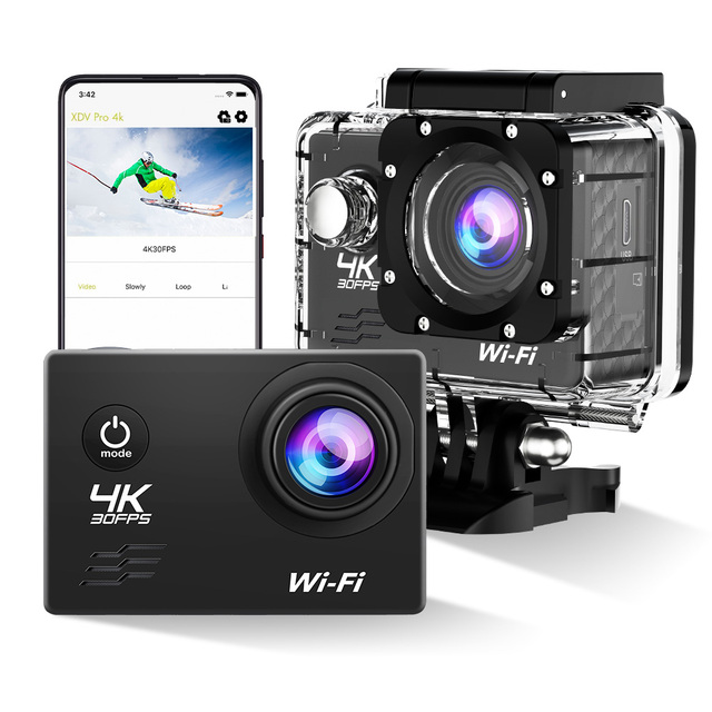 Waterproof 4K 30FPS 1080P 60FPS Action Camera with WiFi APP 2.0 HD Screen 4K Sports Cameras 16MP pixel Shoot Camera