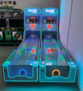 Máquina de Videojuegos de Bolos Automática que Funciona con Monedas, Simulador de Sistema de Consola de Videojuegos de Bolos, Máquina de Juego de Bolos con Funciones de Disparo Láser - Product Image 1