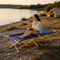 Lit pliant et couchette pour camping-car, caravane, camping, avec rangement compact dans le coffre, idéal pour les longs trajets et la détente
