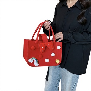 Bolso <span class=keywords><strong>de</strong></span> Fieltro con Diseño <span class=keywords><strong>de</strong></span> Dibujos Animados para Niños, Bolso <span class=keywords><strong>de</strong></span> Mano Pequeño y Bonito, Caja <span class=keywords><strong>de</strong></span> Recuerdos, Regalo, <span class=keywords><strong>Dos</strong></span> Aberturas, Gran Capacidad - Product Image 1