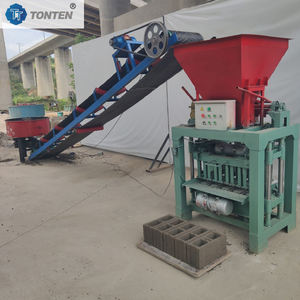 DF4-40Aホッパー型手動中空インターロッキングブロックレンガ製造機 - Product Image 4