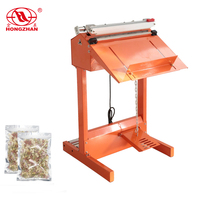 Machine de thermoscellage industrielle semi-automatique manuelle à commande au pied avec coupeur intégré pour emballage de feuilles/sachets et sacs de matériel