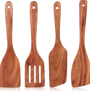 Juego de 5 Cucharas de Cocina de Madera Natural (Apto para Utensilios Antiadherentes) - Product Image 2