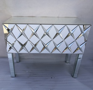 Modern Luxury Rectangle <strong>Silver</strong> Mirrored <strong>Console</strong> Hallway <strong>Table</strong> for Home Hotel Furniture - Product Image 5