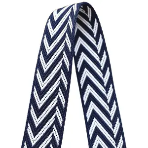 מפעל מכירה לוהטת אופנה דפוס חגורה מובלט לוגו אקארד חגורה ניילון רצועת ניילון תיק רצועת עבור תיק מלאכות Diy
