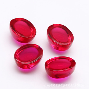 5 # Ruby tổng hợp đá quý hình bầu dục Ruby Cabochon Corundum giá bán buôn lỏng đá quý màu đỏ phẳng trở lại Cabochon cho đồ trang sức - Product Image 4