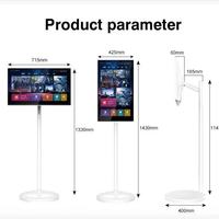 Televisor Portátil Inteligente Interactivo con Pantalla Táctil Android 13 de 21.5/27 Pulgadas, Soporte de Piso, 4K 120Hz, Retroiluminación LED, Cámara de Belleza, para Exteriores
