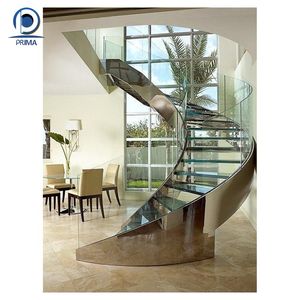 <span class=keywords><strong>Escalera</strong></span> Prima con Barandilla <span class=keywords><strong>de</strong></span> Vidrio, <span class=keywords><strong>Pasamanos</strong></span> Moderno <span class=keywords><strong>para</strong></span> Interiores Abiertos y Brillantes - Product Image 6
