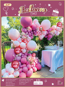 أفضل سعر مصنع بالجملة تجهيز حفلات الزفاف لوازم بيع مع سلسلة بالون متعدد الوردي - Product Image 3