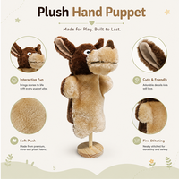 Marionnette à doigts en peluche personnalisée pour bébés et enfants, jouet en peluche doux et mignon, animal en peluche personnalisé