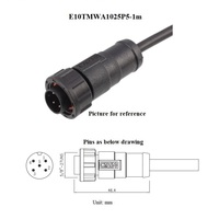 5/8 E10 2 3 4 5 6 7 8 B2 B3 B4 broches étanche Ip67 connecteur câble fileté mâle droit surmoulé prise d'accouplement
