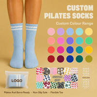 Chaussettes de Pilates et de Yoga pour Femmes, de Sport et Athlétiques, de Luxe, avec Logo, en Coton Jacquard, Antidérapantes, Personnalisables, pour Ballet, de Marque Packaging Brand