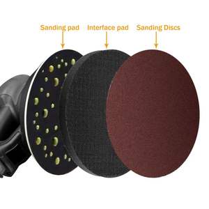 Di alta qualità da 5 pollici di interfaccia nera con gancio e passante spugna morbida per ridurre le vibrazioni e garantire una levigatura precisa - Product Image 4