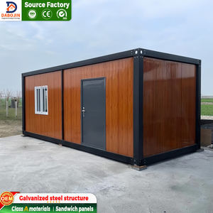 <span class=keywords><strong>Maison</strong></span> conteneur préfabriquée modulaire 20 pieds, extensible, à structure en acier, maisonnette portable, pliable, compacte, avec étagères et salle de bain - Product Image 1