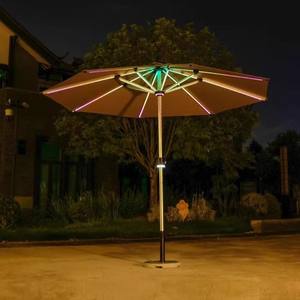 <span class=keywords><strong>Sombrilla</strong></span> de Patio Solar para Exteriores con Luces LED, Redonda, <span class=keywords><strong>Cuadrada</strong></span>, Romana, para Jardín, <span class=keywords><strong>Terraza</strong></span>, Muebles de Exterior - Product Image 2