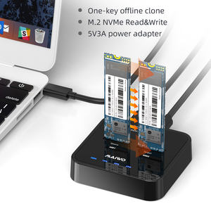 <span class=keywords><strong>2</strong></span> Bays Tool Free Mini USB 3.<span class=keywords><strong>2</strong></span> Gen2 NVMe M.<span class=keywords><strong>2</strong></span>เครื่องทำสำเนาสถานีเชื่อมต่อ SSD 10Gbps โซลิดสเตตไดรฟ์ Dock คอมพิวเตอร์ฮาร์ดแวร์ - Product Image 2