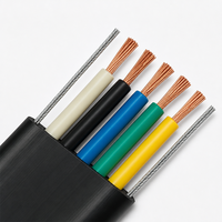 Câble plat festonné YFFB-G 2-66 conducteurs en cuivre renforcé de fil d'acier, flexible NBR pour grue de levage