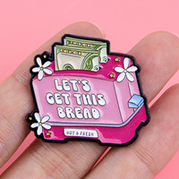 Broche con Citas de Dibujos Animados, Insignia Metálica con Diseño de Vaca, Creativo, para TDAH, Aleación de Zinc, Galvanizado, Impresión por Grabado, Efecto de Goteo de Aceite