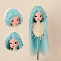 Perruque de poupée BJD Ye Luoli en soie douce, style coréen, cheveux longs et raides avec raie au milieu, accessoire capillaire pour poupées, 346 pièces