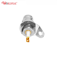 Conector RF Triaxial BNC hembra Jack mamparo conectores de cable de soldadura Triax TR BNC convertidor de montaje en panel
