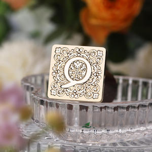 Sellos de cera con diseño cuadrado de letras, serie de 26 letras inglesas, cabezales de cobre para decoración de diarios y cuentos, sello estándar - Product Image 5