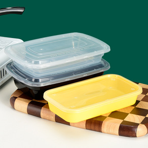 Boîte à <span class=keywords><strong>lunch</strong></span> jetable en plastique de 24 oz, résistante à la chaleur et compatible micro-ondes, récipient alimentaire sûr pour les repas chauds, classique pour la cuisine - Product Image 3