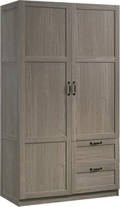 Armario Moderno Blanco de 2 Puertas con 2 Cajones, Armario de Almacenamiento de Madera para Dormitorio - Product Image 3