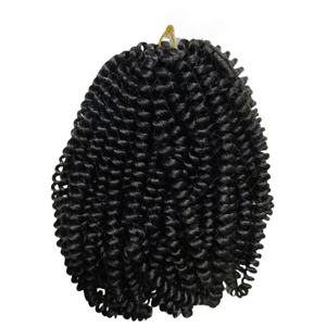 8 Zoll Twist Crochet <span class=keywords><strong>Hair</strong></span> Schwarzes synthetisches <span class=keywords><strong>DIY</strong></span>-Haar mit lockigen Enden Yank Twist Crochet <span class=keywords><strong>Hair</strong></span> für schwarze Frauen - Product Image 1