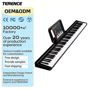 Clavier électronique TERENCE V10, <span class=keywords><strong>piano</strong></span> électrique, orgue pour étudiants, <span class=keywords><strong>piano</strong></span> numérique pliable portable à 88 touches, 128 rythmes et sons - Product Image 1