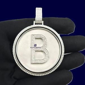 Collar con Colgante de Letra B con Incrustaciones de Circonitas, el Más Vendido, para Hombres y Mujeres, Joyería Hip Hop, Disponible en Grandes Cantidades - Product Image 4