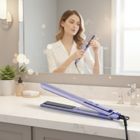 Lisseur de cheveux électrique multifonction à ions négatifs LED en métal, protection contre la surchauffe, chauffage rapide, interchangeable