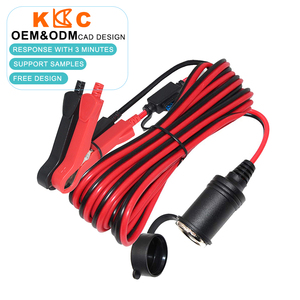 Cable de conexión con fusible de vidrio de 10A y pinza de cocodrilo para batería de coche a enchufe hembra para encendedor de cigarrillos - Product Image 2