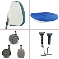Fauteuil médical mobile moderne pour hôpital, inclinable manuellement pour personnes âgées, en cuir synthétique, hauteur réglable, mousse à mémoire de forme, capacité de charge 200 kg