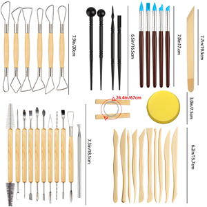 <span class=keywords><strong>Kit</strong></span> d'outils de poterie Bview Art 62 pièces, outils de modelage et de <span class=keywords><strong>sculpture</strong></span> de l'argile avec sac de rangement, outil de <span class=keywords><strong>sculpture</strong></span> et de gravure - Product Image 2