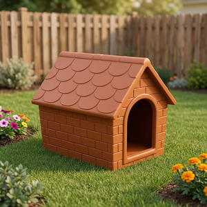 บ้านสุนัข HDPE ทนทานพิเศษ ขนาด L (80x83x73H ซม.) ที่พักสัตว์เลี้ยงสำหรับทุกฤดู TEKCNOPLAST SRL รุ่น CULTE ผลิตในอิตาลี - Product Image 3