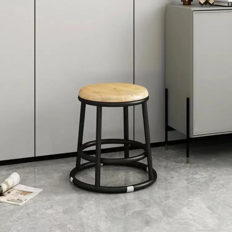 Cadre en acier au carbone noir en bois massif de 45 cm de hauteur