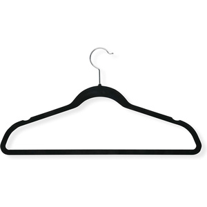 Luxury Black Velvet Pants Coat <b>Hangers</b> Non Slip Multifunction Ultra Slim Saving Space Wardrobe Organizer - Product Image 1