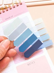 Notas Adhesivas de PET de Color Sólido, Paquete de 100, para Estudiantes y Oficina, Etiquetas Adhesivas de Índice de Color, Indicador de Flecha, Atractivas - Product Image 4